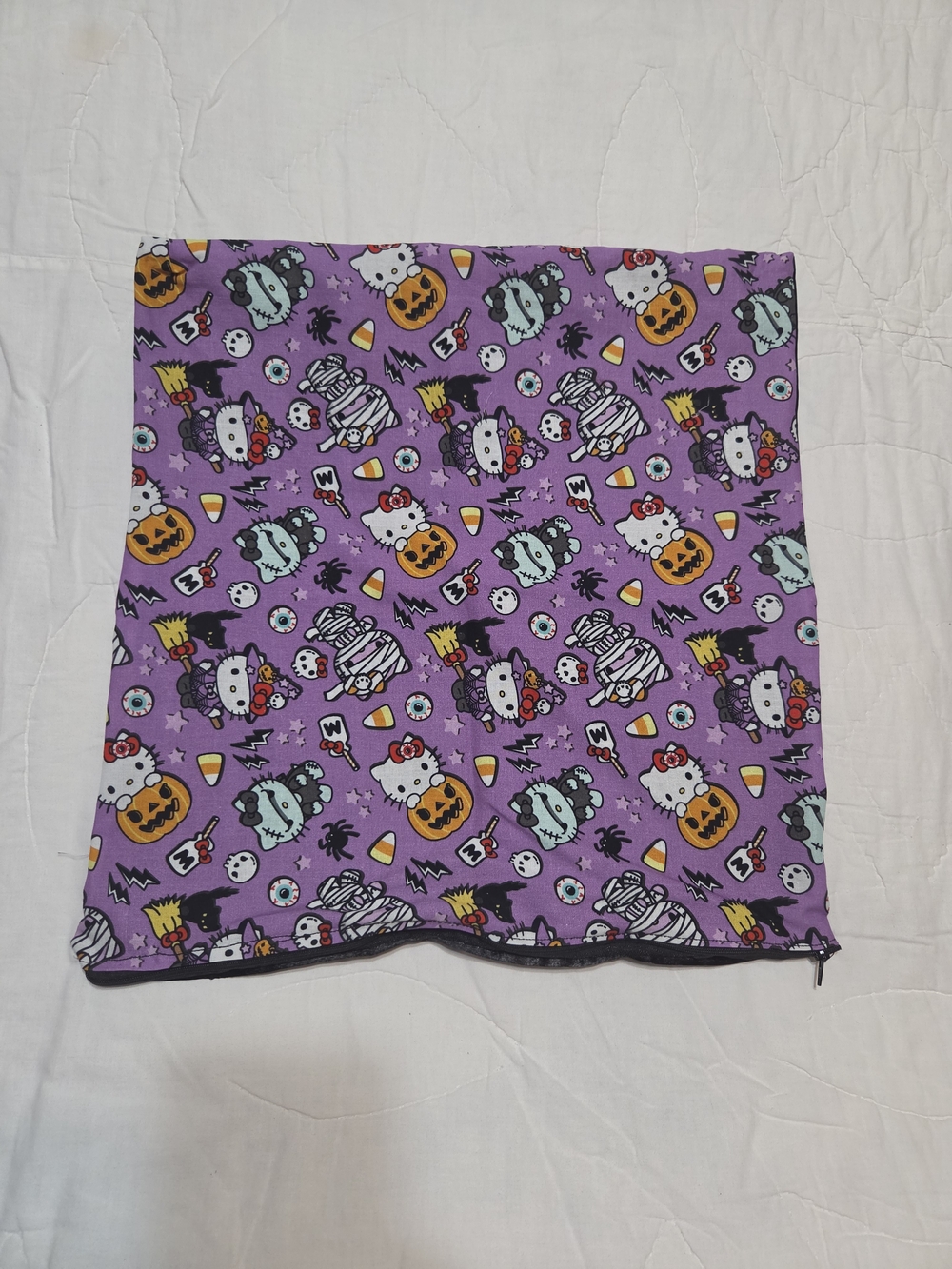Hello Kitty Halloween Throw Pillow Cover